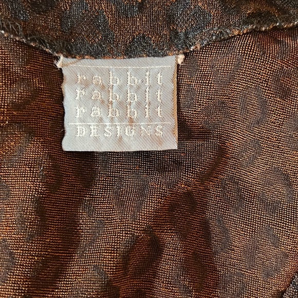 Vintage Rabbit Rabbit Rabbit Size 4P Animal Print V Neckline Midi Cardigan - Picture 14 of 15